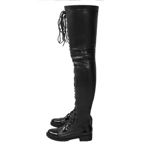 Las mejores ofertas en Negro De Combate Botas altas hasta el muslo para  mujeres | eBay