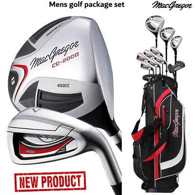 HERREN KOMPLETTES GOLFSET MACGREGOR CG2000 GOLF + DELUXE GOLFSTÄNDER TASCHE RH oder LH - Bild 1 von 4