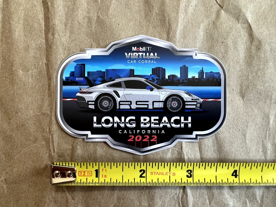 Calcomanía adhesiva Mobil 1 IMSA Porsche Long Beach California 2022, original, NUEVO Foto 1 de 1