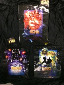 LOTE DE 3 NUEVAS BOLSAS DE REGALO STAR WARS ANH, ESB, ROJ 10""x13"" NUEVAS CON ETIQUETAS - Imagen 1 de 8