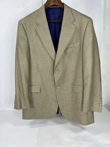 Tommy Hilfiger Men Jacket 43 Blazer Silk Wool Houndstooth 2 Button 43R 42 Coat - Picture 1 of 12