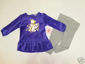 NWT Girls Juicy Couture Scotty Dog Logo Tunic Shirt Leggings Outfit Set 18-24M - Picture 1 of 1