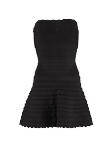 HERVÉ LÉGER Strapless Dress Black 'Phoebe' Bandage Size XS RRP £820