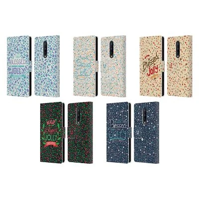 HEAD CASE DESIGNS BLESSED CHRISTMAS LEATHER BOOK WALLET CASE FOR ONEPLUS PHONES - Image 1 of 4