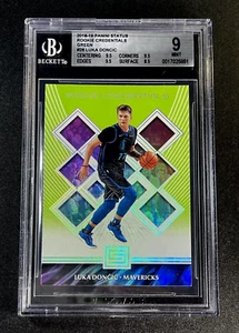 LUKA DONCIC 2018 PANINI STATUS #26 ROOKIE CREDENTIALS GREEN BGS 9 W/3 9.5 SUBS - Picture 1 of 4