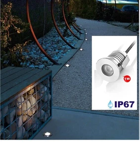 Spot Led Encastré Inox Jardin enterré Inground Underground 24V 1W Blanc Froid - Imagen 1 de 1