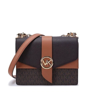 Michael Kors Greenwich Small Saffiano Leather Convertible Crossbody Bag Acorn - Picture 1 of 4