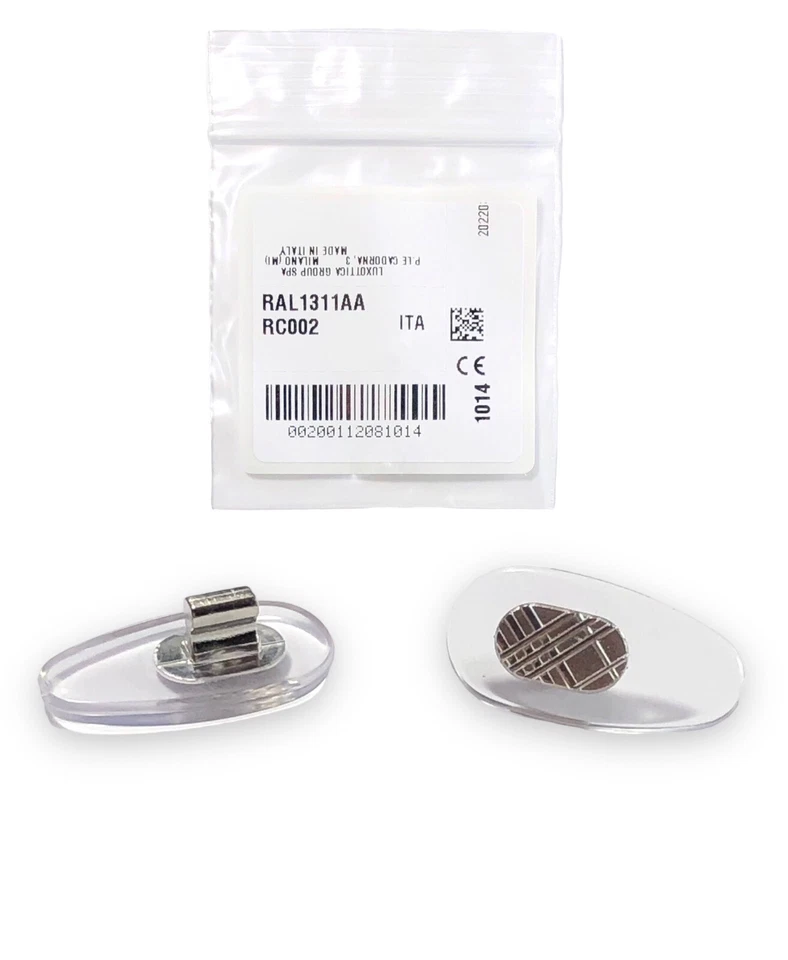 BURBERRY Nose Pads Fits Sunglasses Eyeglasses Clear Silver PUSH IN Genuine - Image 1 of 4