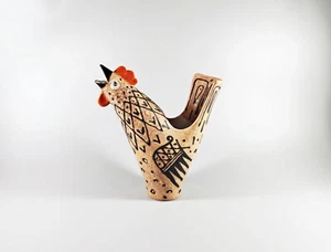 SIMO AGOSTON (1925-2011) ROOSTER BIRD VASE, MID CENTURY MODERN ART POTTERY(P104) - Picture 1 of 11