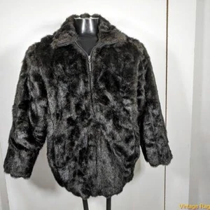 Atelier B. THOMAS Chaqueta de piel sintética COAT Mujer Talla M Marrón/Negro REVERSIBLE - Imagen 1 de 9