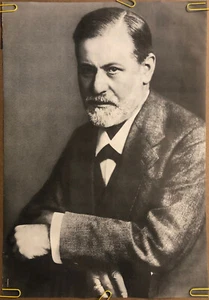 Sigmund Freud Original Vintage Poster Black & White 1967 Head Shop Pin Up - Bild 1 von 11