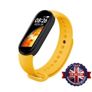 M7 Aktivitätstracker, Smart Band bis zu 10 Tage Akkulaufzeit, Herzfrequenz - Gelb - Bild 1 von 6