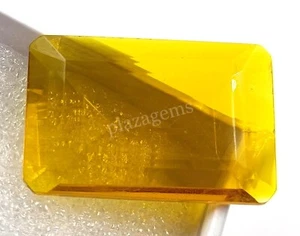 54.10 CT Emerald Shape Natural Yellow Citrine EGL Certified Loose Gemstone 5FRD - Picture 1 of 8
