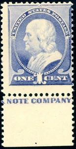 USA 212 MINT NH CON ISCRIZIONE PARZIALE NEL MARGINE INFERIORE CAT $290 - Foto 1 di 1