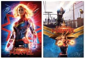 CAPTAIN MARVEL Movie - Promo Card 1 - Brie Larson Samuel Jackson - Picture 1 of 1