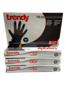 Guantes desechables 100 TPE negros S M L XL sin polvo guantes desechables sin látex - Imagen 1 de 10