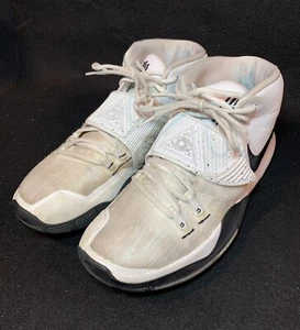 Nike Mens Kyrie 6 BQ4630-100 White Black Basketball Shoes Sneakers Size 11 - Picture 1 of 7