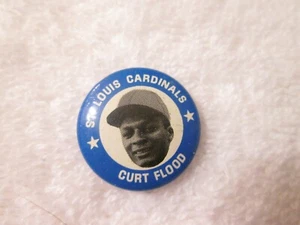 CURT FLOOD 1969 PIN ST. LOUIS CARDINALS EXCELLENT MLBPA - Picture 1 of 3