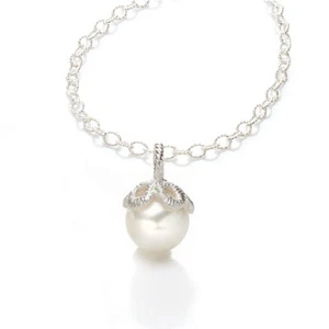 Brigitte Adolph Collier Ag 925 SW-Perle Luna 1072-AG-SW-1 - Bild 1 von 1