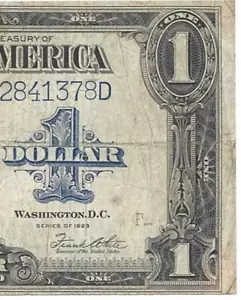 SERIES 1923 One Dollar Silver Certificate - Picture 1 of 18