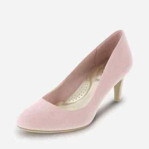 Zapatos de bomba Dexflex Comfort Karma rosa gamuza sintética punta puntiaguda medianos 13 - Imagen 1 de 3