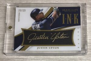 2015 Immaculate Justin Upton Auto Autograph #/25 SP Gold Ink #16 W/One Touch W
