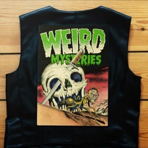 WEIRD MYSTERIES Horror Rücken Aufnäher Groß Vintage Heavy Metal Jacke Back Patch - Bild 1 von 4