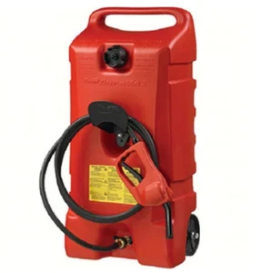 Scepter Flo N' Go Duramax 14 Gal Gas Fuel Tank Container Caddy Can & Pump, Red - Picture 1 of 11