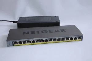 Netgear GS116PP PoE Switch 16 Port Gigabit Ethernet Unmanaged Network Switch - Bild 1 von 4