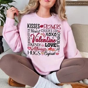 Retro Valentines Day Shirt, Love Sweatshirt, Valentines Day Gift for Her - Picture 1 of 6