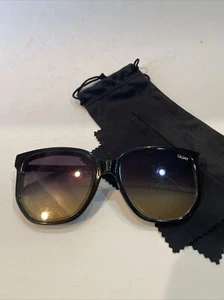 Quay Australia Coffee Run Cat Eye Mirror Sunglasses FRAMES ONLY Black - Picture 1 of 6
