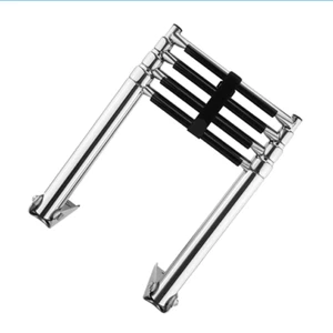 1PCS Boat 316 Stainless Steel 4 Steps Boarding Folding Ladder for Marine Yacht - Bild 1 von 7