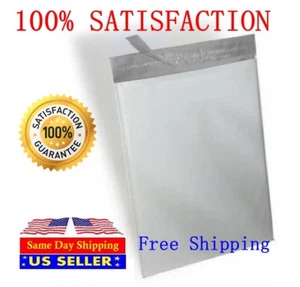300 Combo White Poly Mailer Self Sealing Shipping Bags 100 6X9 & 200 10X13 - Picture 1 of 1