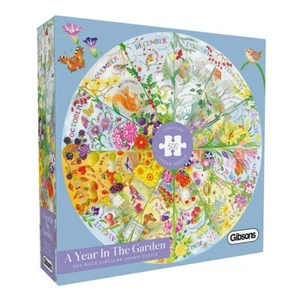 Gibsons Games A Year In The Garden 500 Piece Circular Jigsaw Puzzle Toys G3705 - Picture 1 of 3