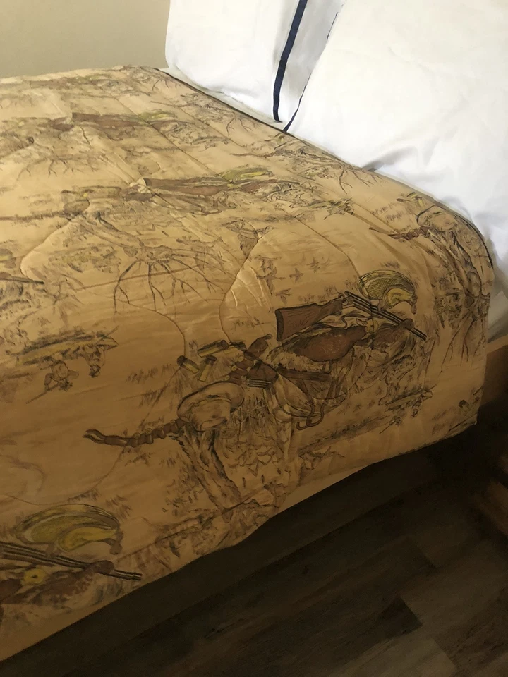 VNT Saco de Dormir Pato Caza Camping Acme Cremallera Caqui Imagen Raro 34x74" Foto 1 de 4