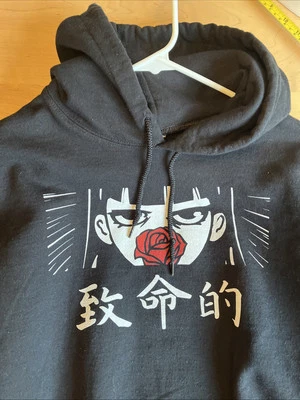 Hot Topic Deadly Rose  Black Large Hoodie - Изображение 1 из 4