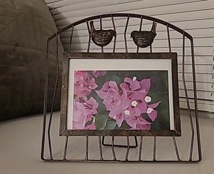 Cornice portafoto gabbia uccellini vintage - Foto 1 di 9