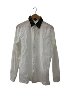 FENDI Langarmshirt Monogramm bedruckt Kragen 44 Baumwolle WHT FS0751A4S6 gebraucht - Bild 1 von 5