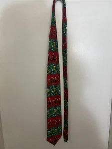 Dr. Seuss Men's Neck Tie Red Green Christmas Grinch Pattern - Bild 1 von 2
