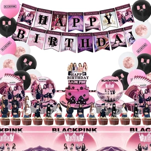 85Pcs Compleanno Blackpin, Kit Compleanno Blackpin, Combinazione Stoviglie per F - Foto 1 di 12