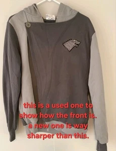 NEW W/Tag Official HBO Game of Thrones GOT House STARK Zip Front Adult Jacket XL - Picture 1 of 7