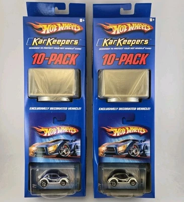 Hot Wheels 2004 Kar Keepers 10-pack protectors Lot of 2 VW Bug Beetle Black Blue - Image 1 of 4