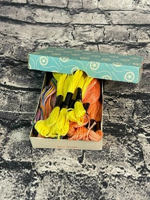 Vintage Star Six Strand Cotton American Thread Floss 22 Skeins of Peach Yellow - Image 1 of 4