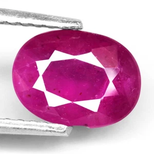 1,61 quilates Piedra preciosa natural rubí rojo rosado ovalado normal térmico Tanzania encantador - Imagen 1 de 7