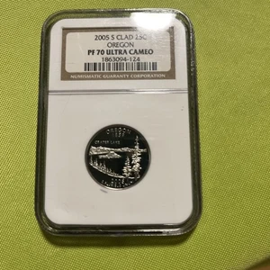 2005-S 25c Silver Proof Oregon OR State Quarter NGC PF 70 Ultra Cameo PR - Picture 1 of 2