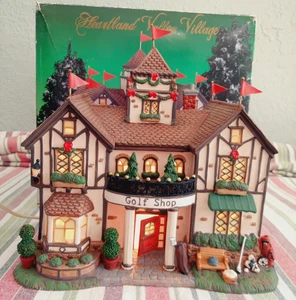 Negozio di golf natalizio Heartland Valley Village *Raro* illuminato vintage con scatola - Foto 1 di 7