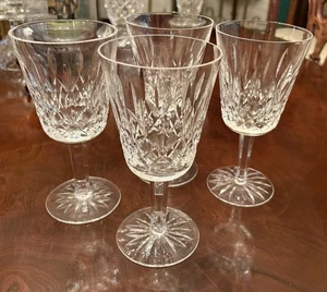 Waterford Kristall Lismore 6 7/8" Stiel Wasserkelch Gläser - 4er Set - Bild 1 von 10