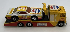 1985 Matchbox Team Matchbox Pepsi Challenger Transporter & Chevy Stocker - Picture 1 of 5