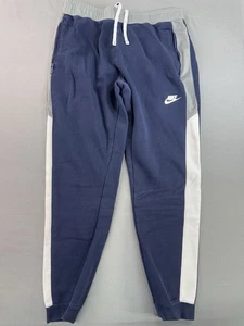 Nike Sportswear Hybrid Fleece Jogginghose Gr. M Blau Sweatpants Kordelzug - Bild 1 von 12