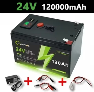 24V 120Ah LiFePO4 Akku für Roller Power Wheels Fischfinder eingebautes BMS - Bild 1 von 11